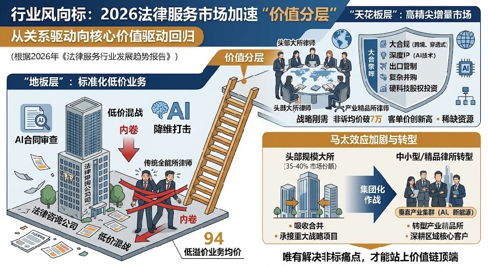 行业风向标:2026法律服务市场加速“价值分层”